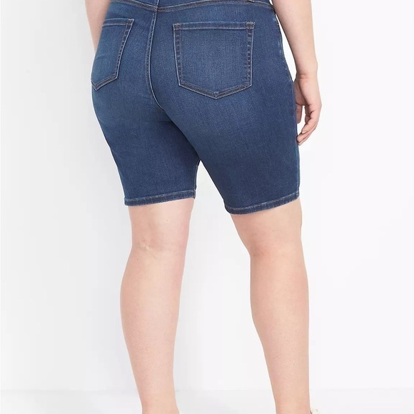 LANE Bryant High Rise Medium Wash Jean Short Sz 20 - Picture 2 of 9